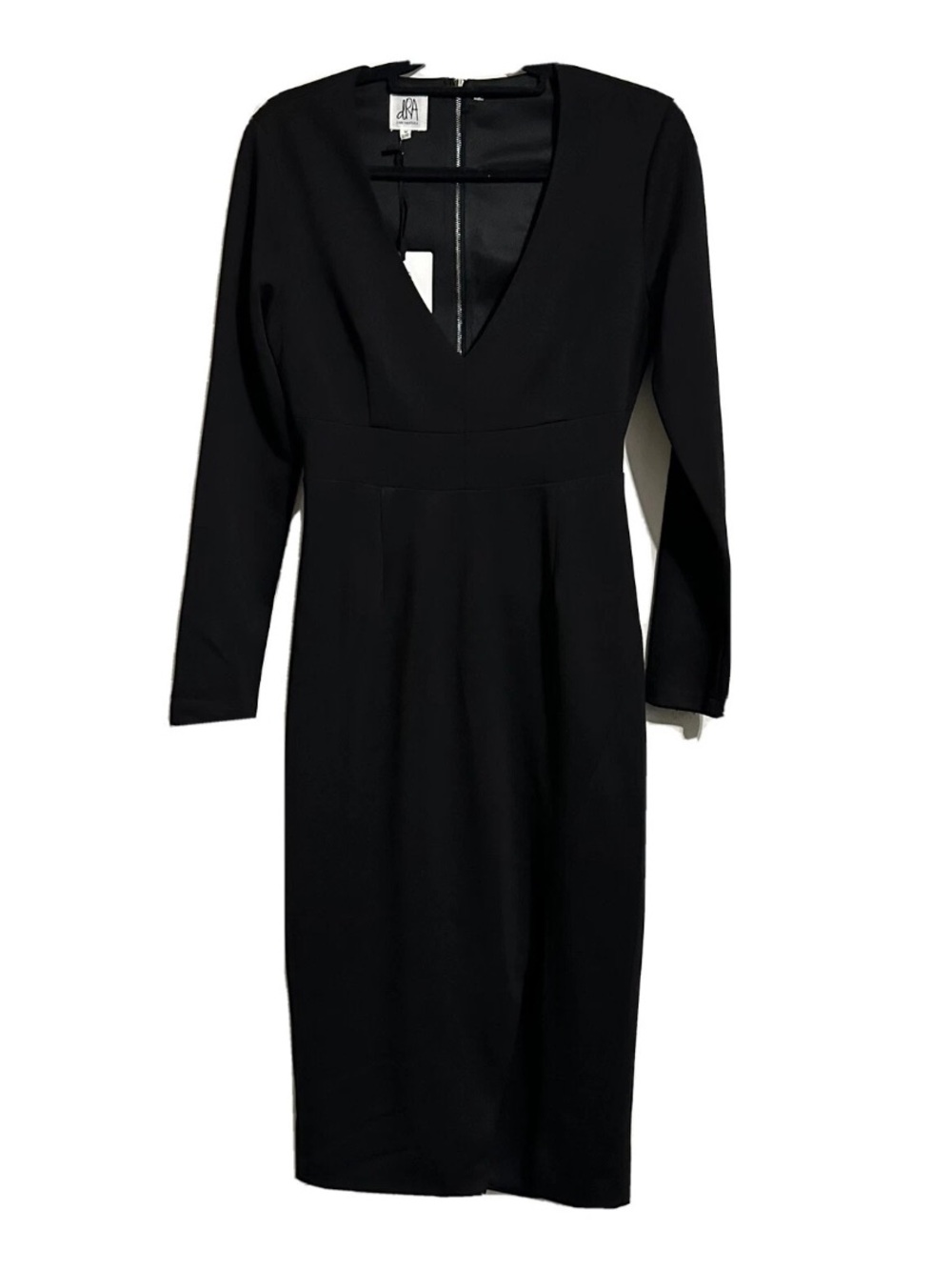 Anthropologie Elegant Black Long Sleeve Dress